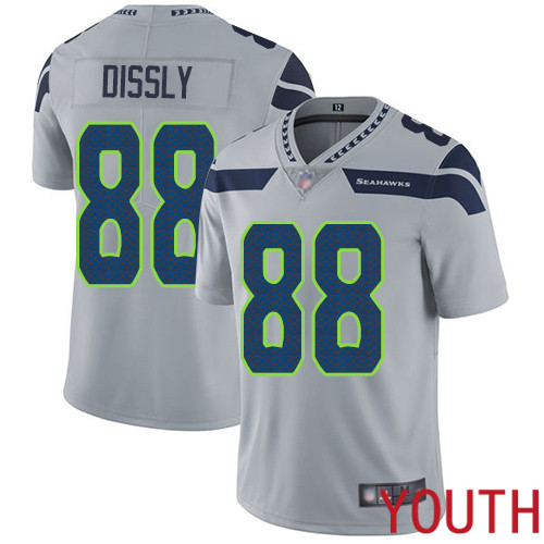 Seattle Seahawks Limited Grey Youth Will Dissly Alternate Jersey NFL Football #88 Vapor Untouchable